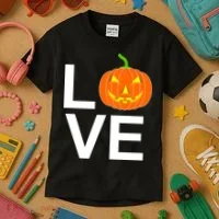 Pumpkin Love Halloween Kids T-Shirt thumb 3