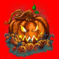 Pumpkin Patch Halloween Santa Hat thumb 1