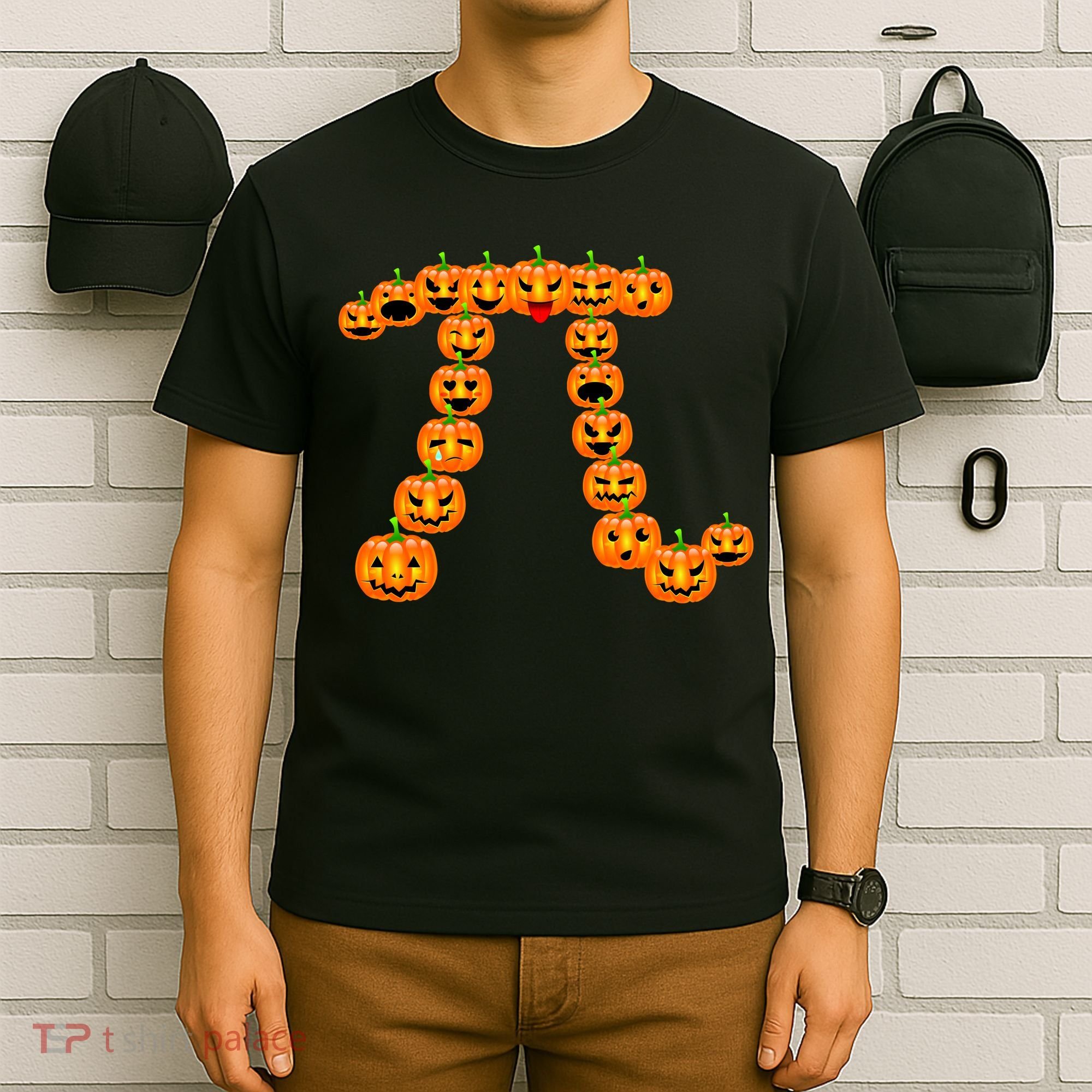 Pumpkin Pi Emoji's Halloween Math 3.14 T-Shirt