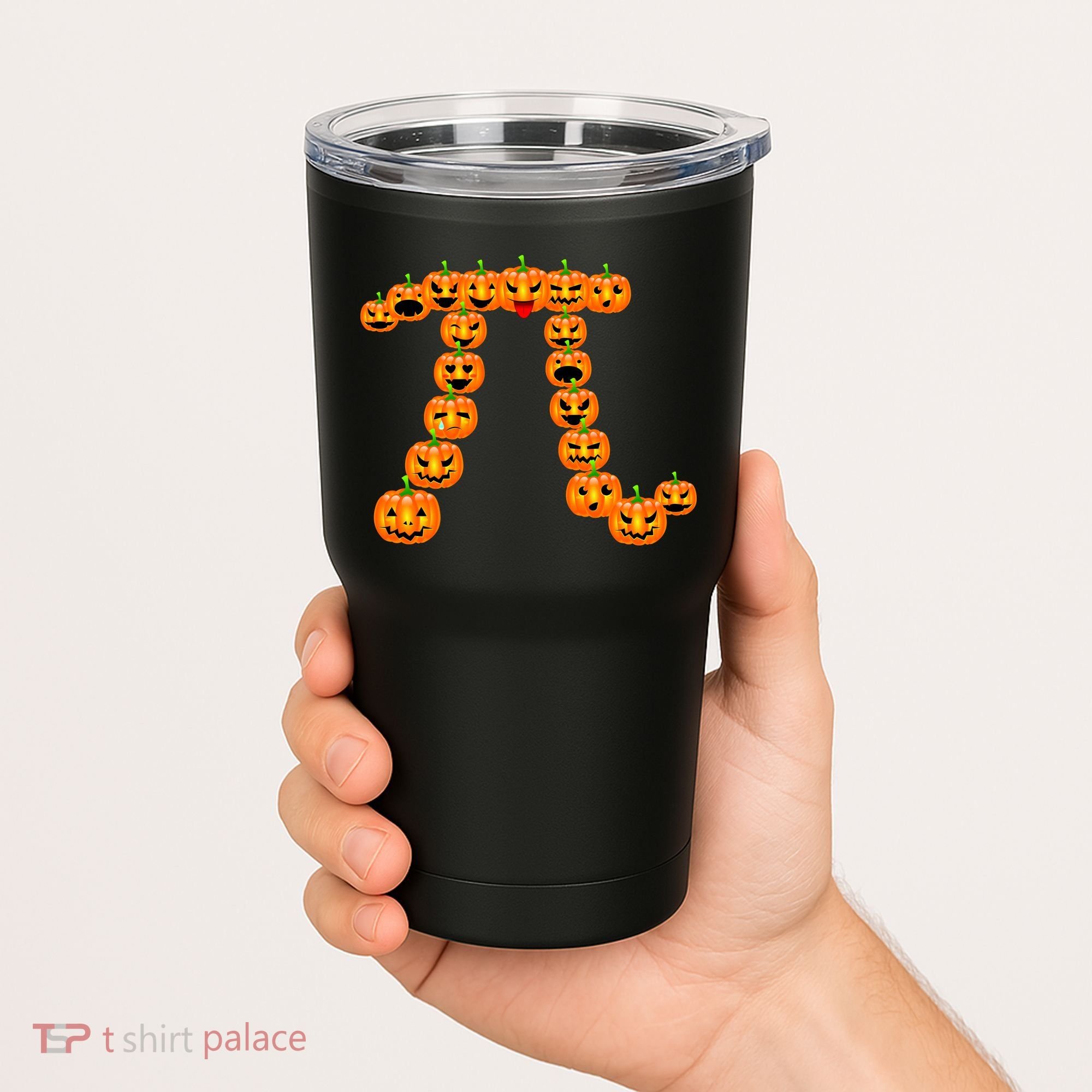 Pumpkin Pi Emoji's Halloween Math 3.14 Tumbler