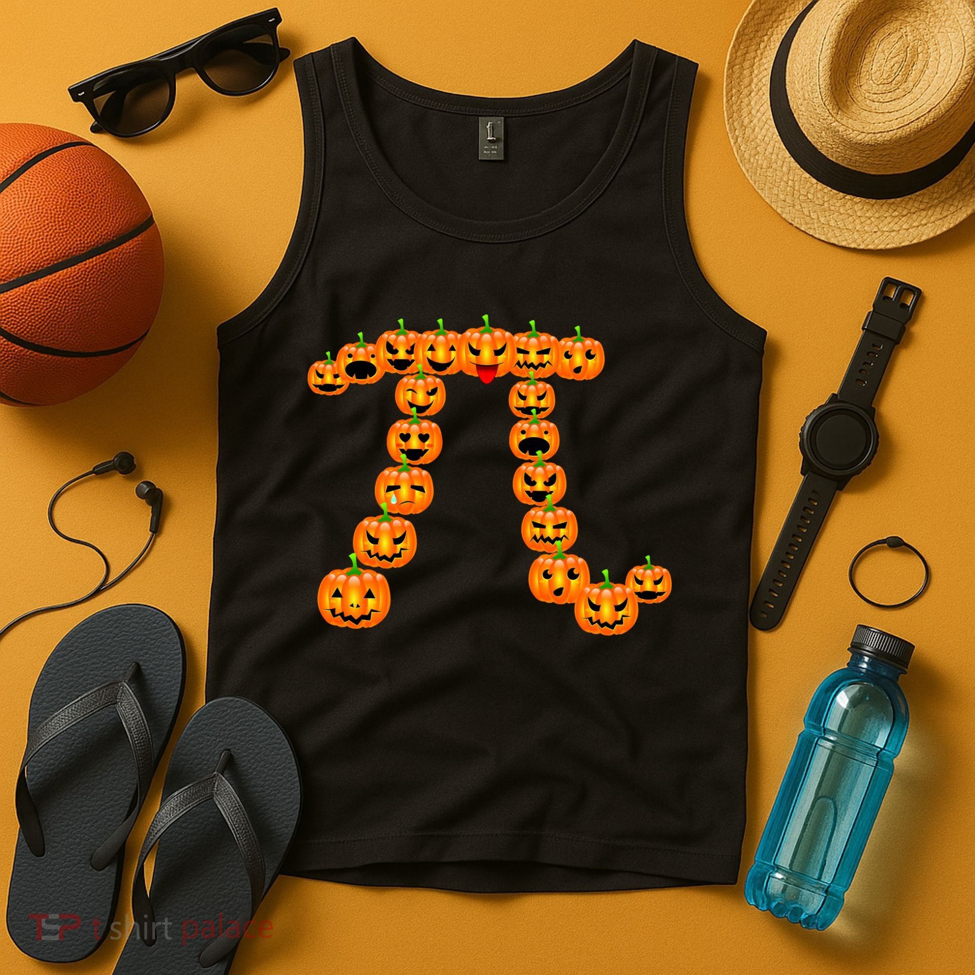 Pumpkin Pi Emoji's Halloween Math 3.14 Tank Top