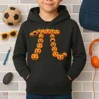 Pumpkin Pi Emoji's Halloween Math 3.14 Kids Hoodie thumb 2
