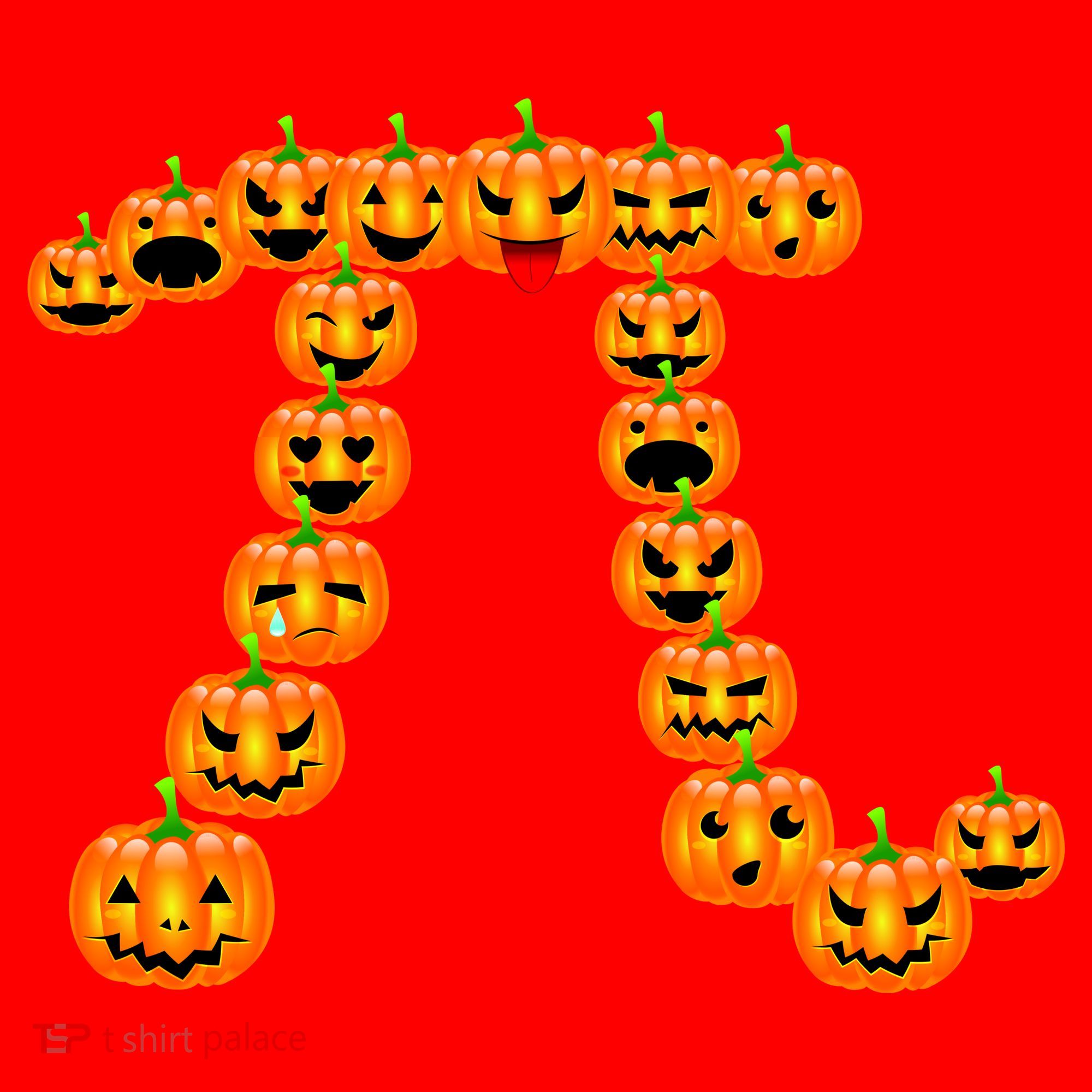 Pumpkin Pi Emoji's Halloween Math 3.14 Santa Hat
