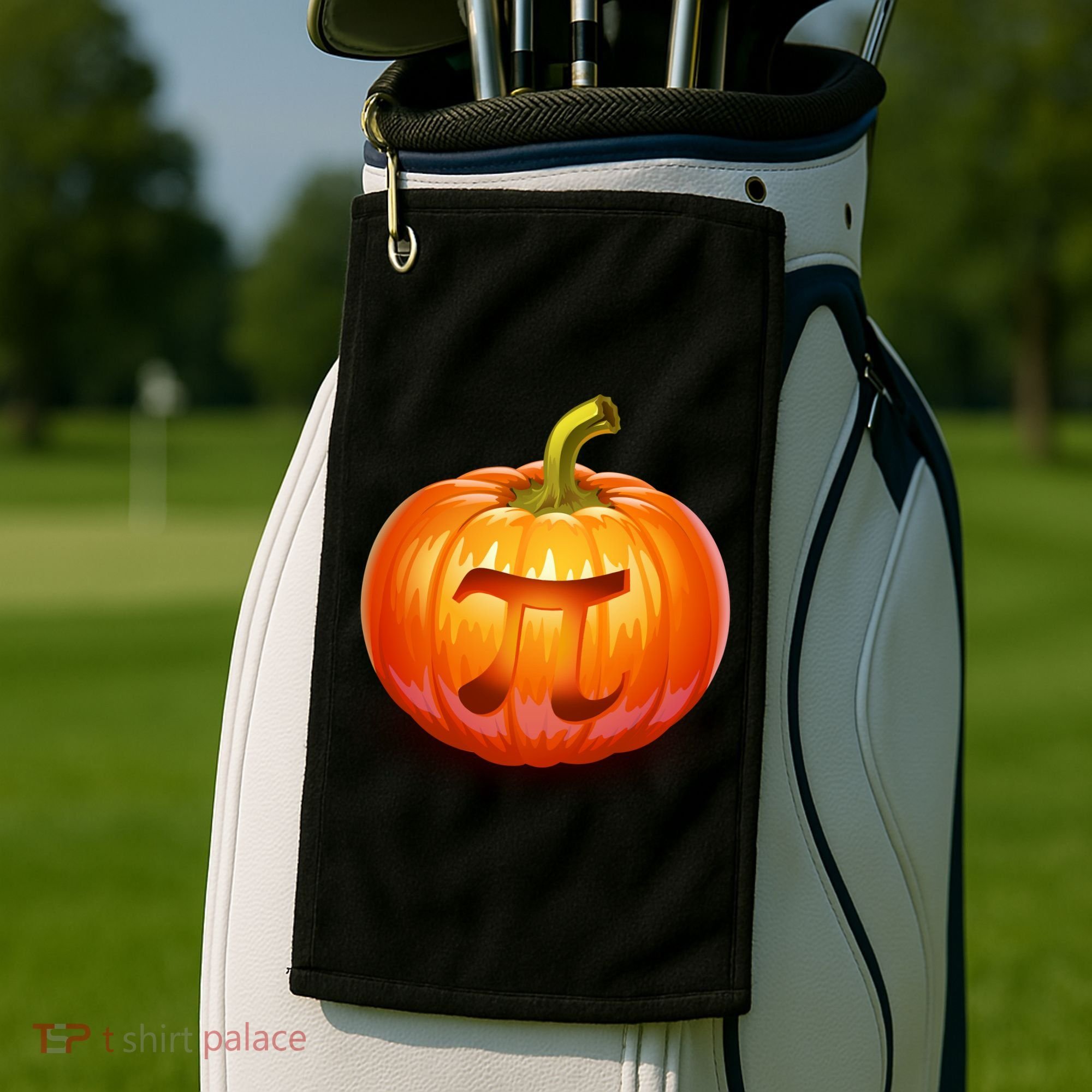 Pumpkin Pi Jack O Lantern Golf Towel