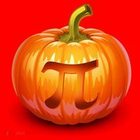 Pumpkin Pi Jack O Lantern Santa Hat thumb 1
