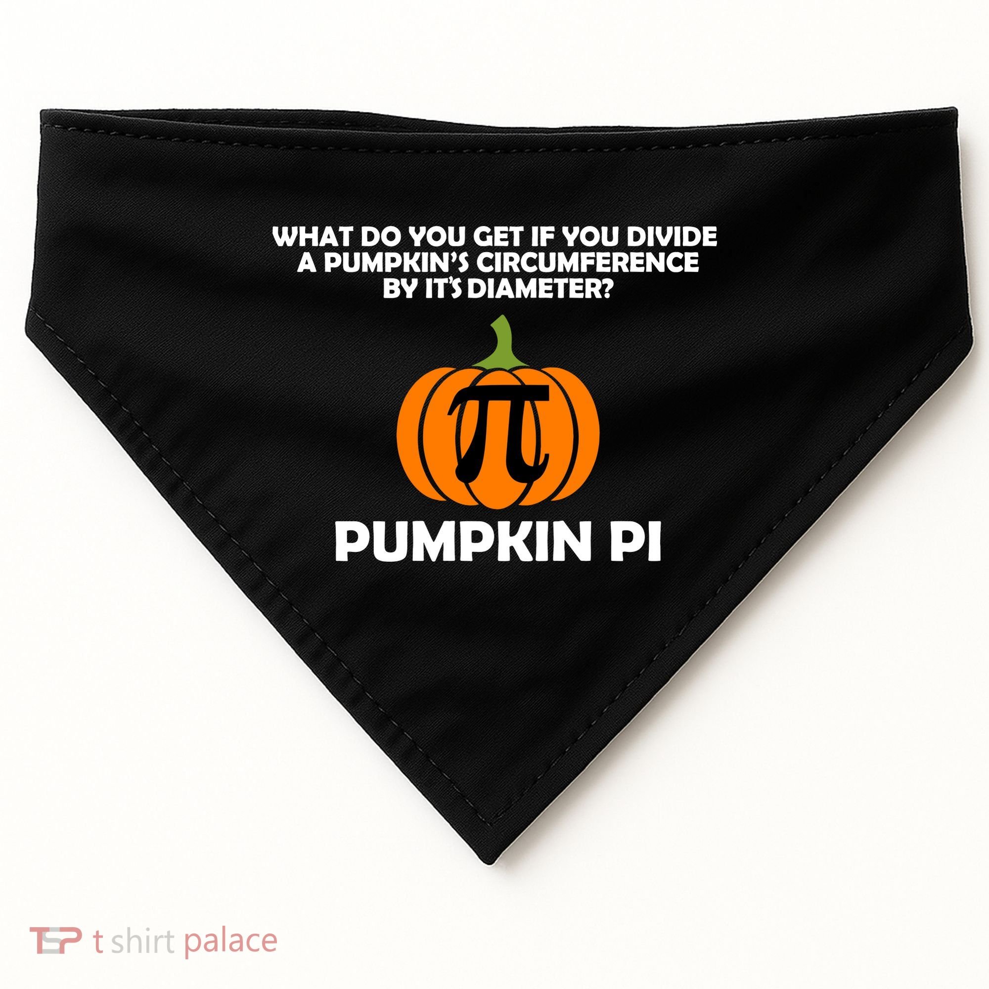 Pumpkin Pi Math Lovers USA-Made Doggie Bandana