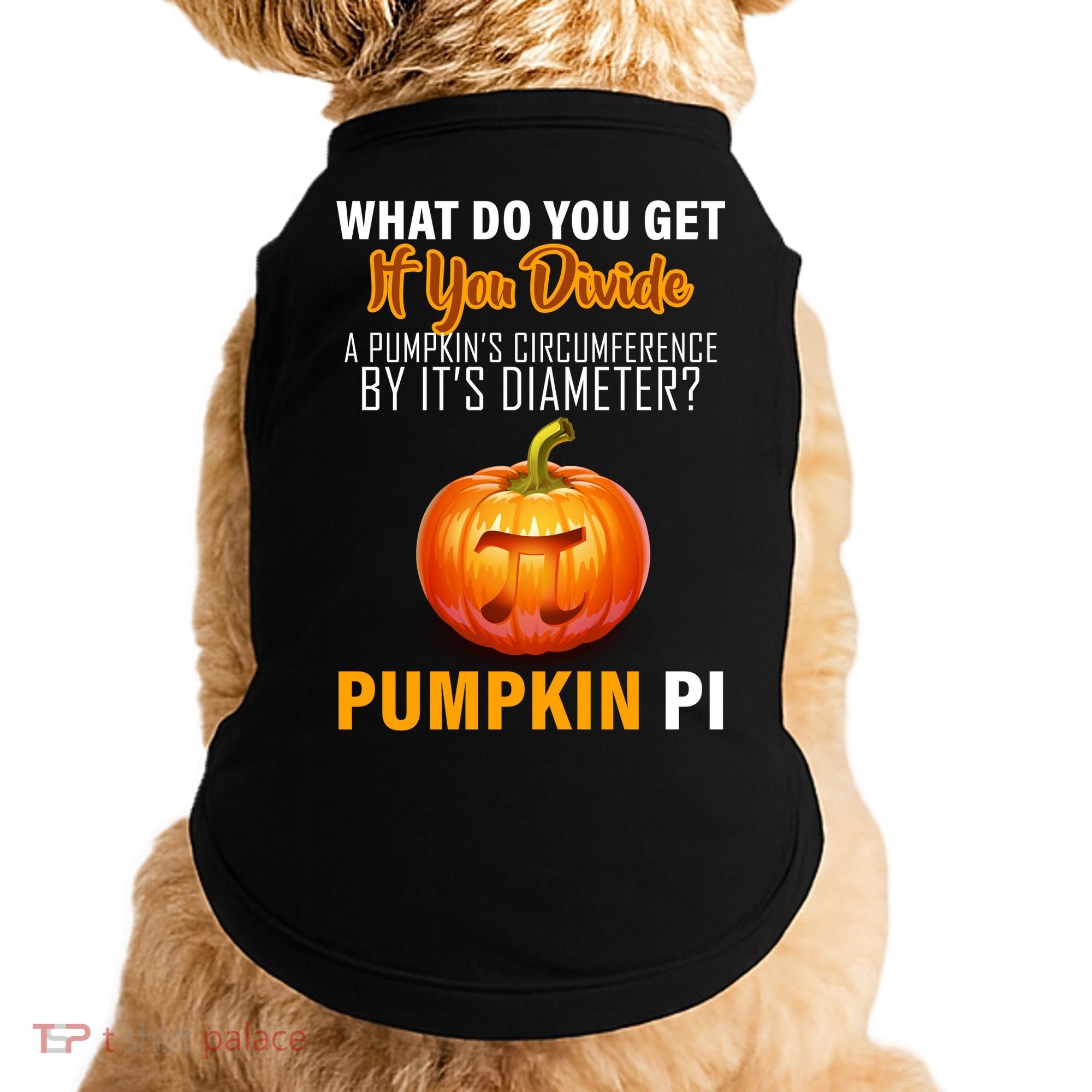 Pumpkin Pi Math Teacher Pun Doggie Tank