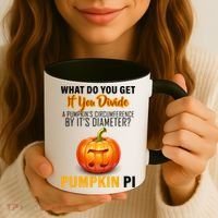 Pumpkin Pi Math Teacher Pun Coffee Mug thumb 3