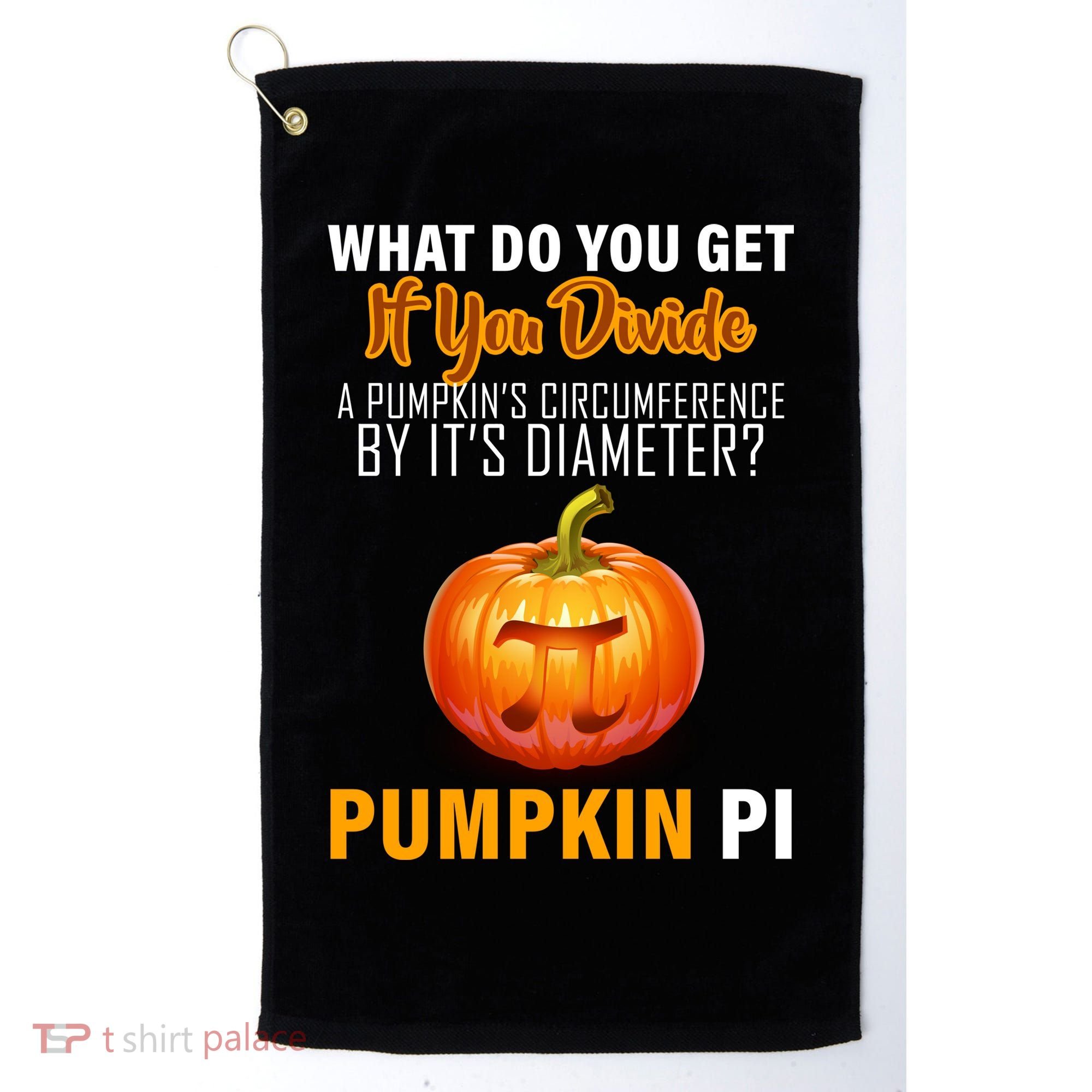 Pumpkin Pi Math Teacher Pun Golf Towel