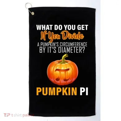 Pumpkin Pi Math Teacher Pun Golf Towel