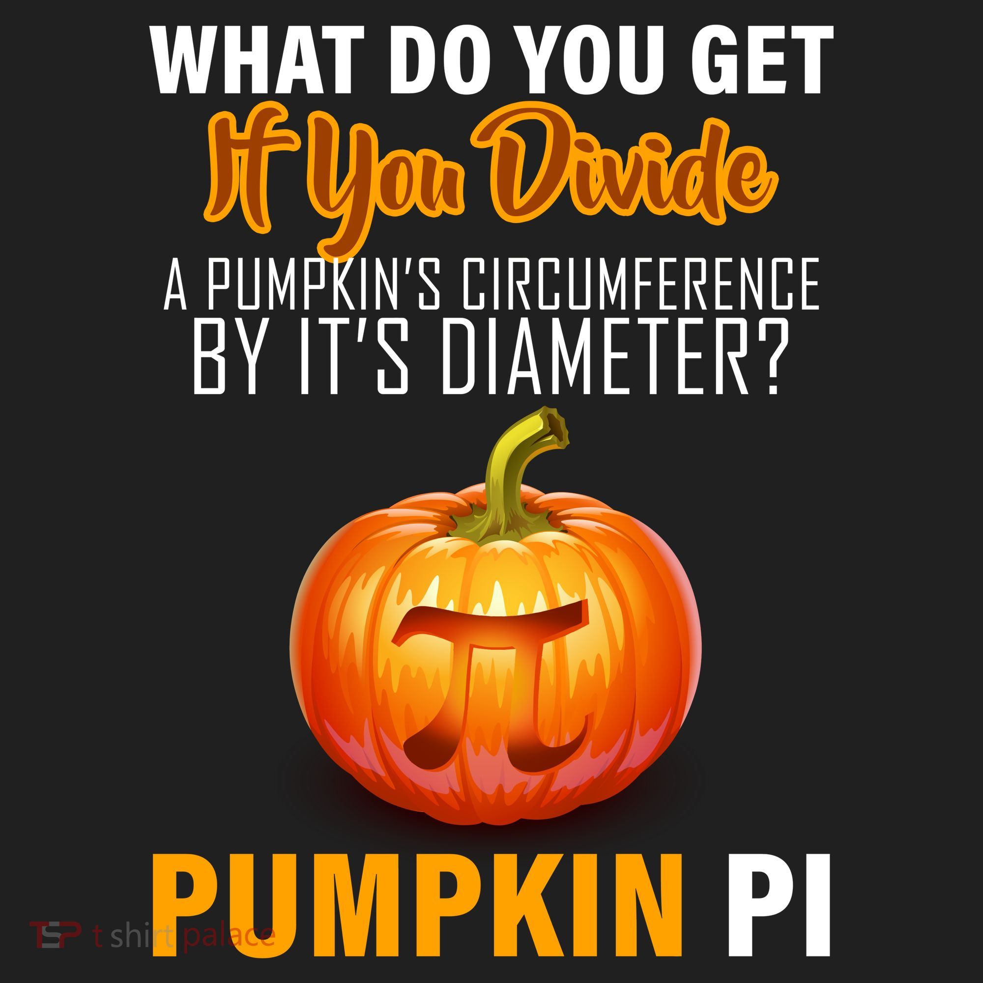 Pumpkin Pi Math Teacher Pun Golf Towel