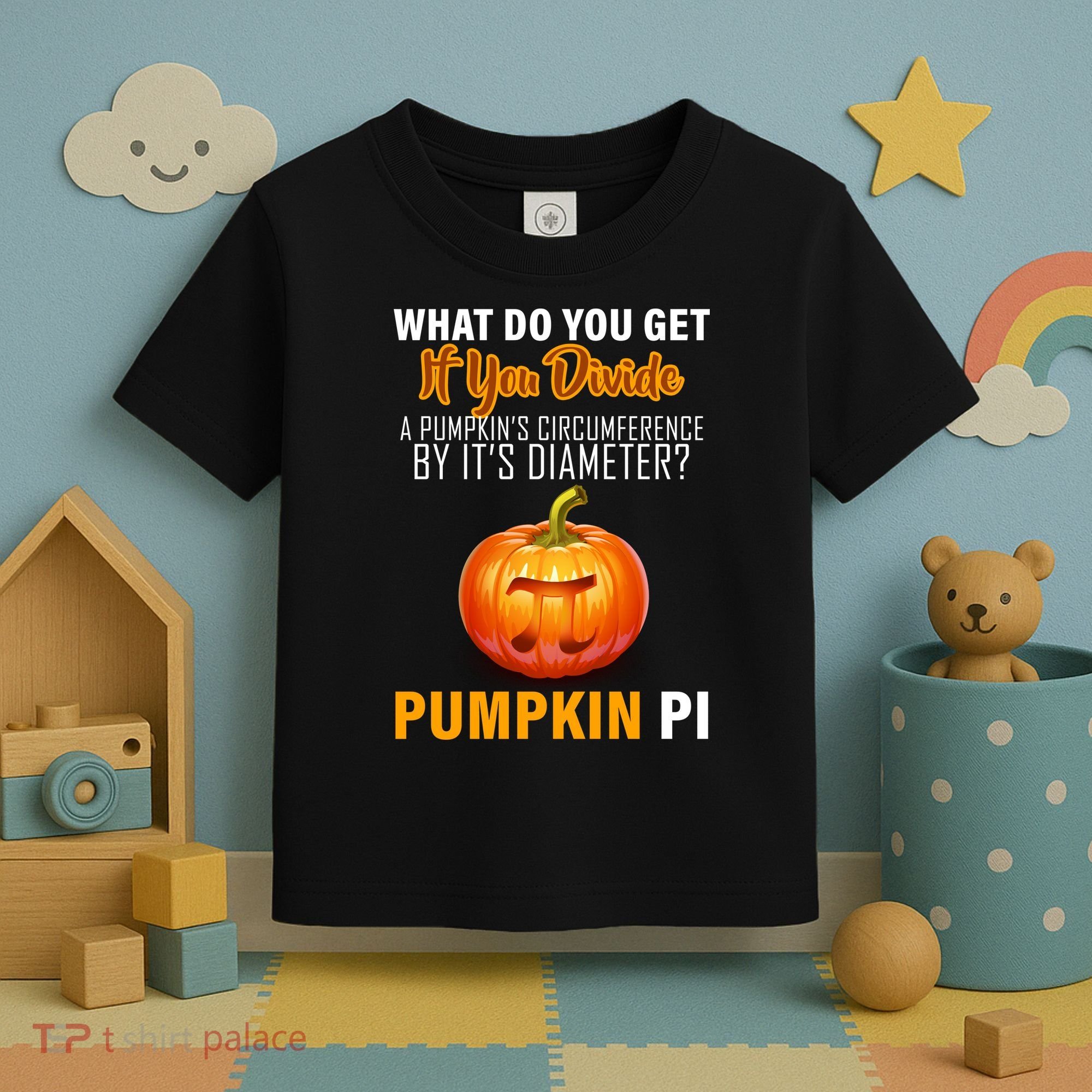 Pumpkin Pi Math Teacher Pun Toddler T-Shirt