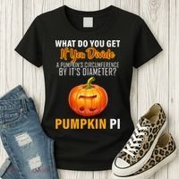 Pumpkin Pi Math Teacher Pun Women's T-Shirt thumb 3