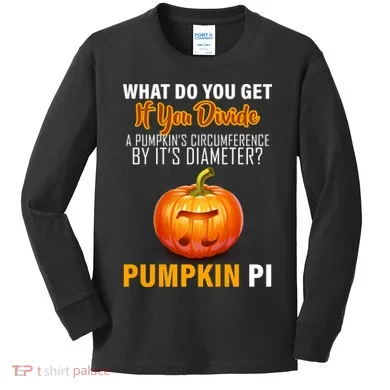 Pumpkin Pi Math Teacher Pun Kids Long Sleeve Shirt