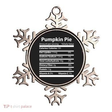 Pumpkin Pie Nutritional Facts Funny Thanksgiving Ornament