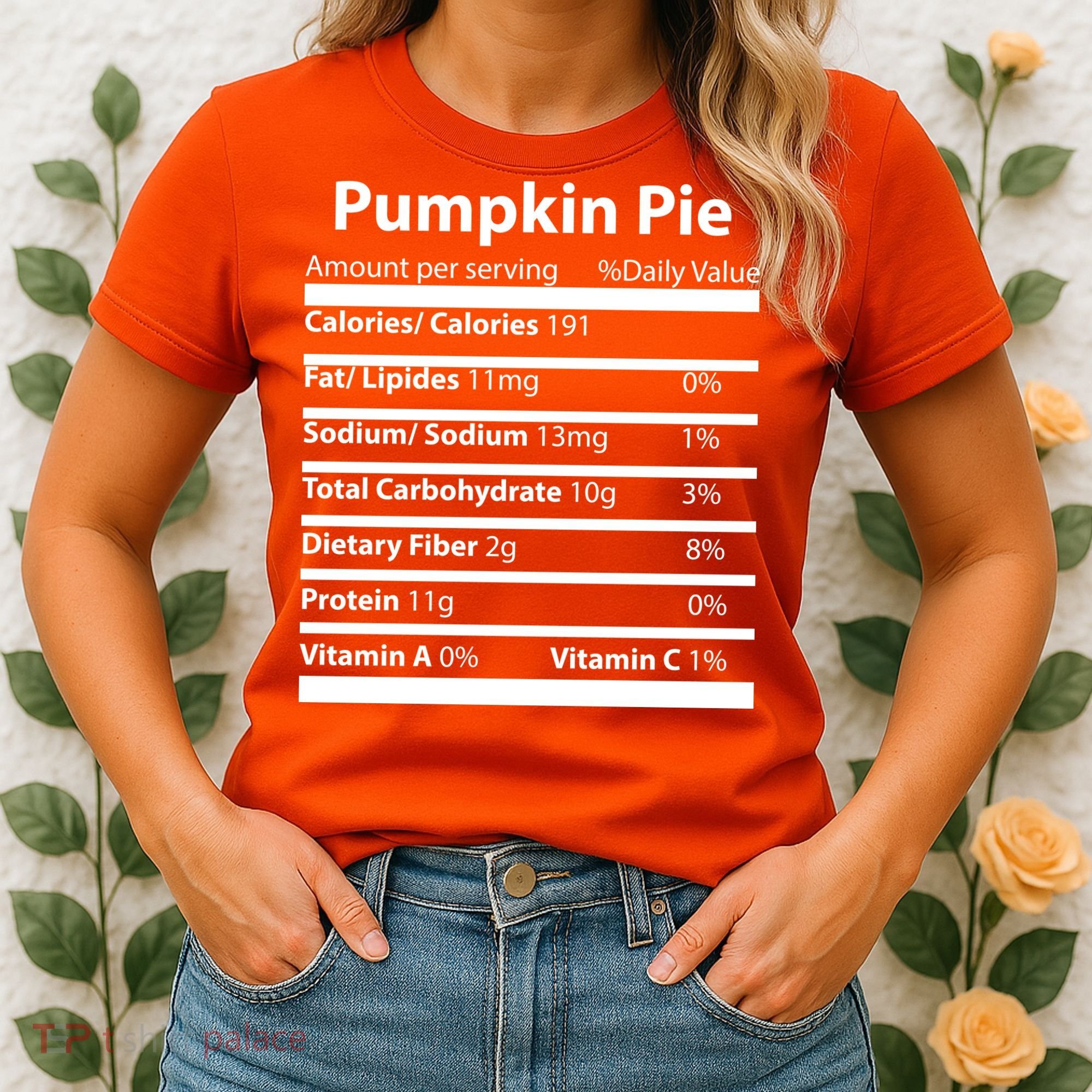 Pumpkin Pie Nutritional Facts Funny Thanksgiving Women's T-Shirt