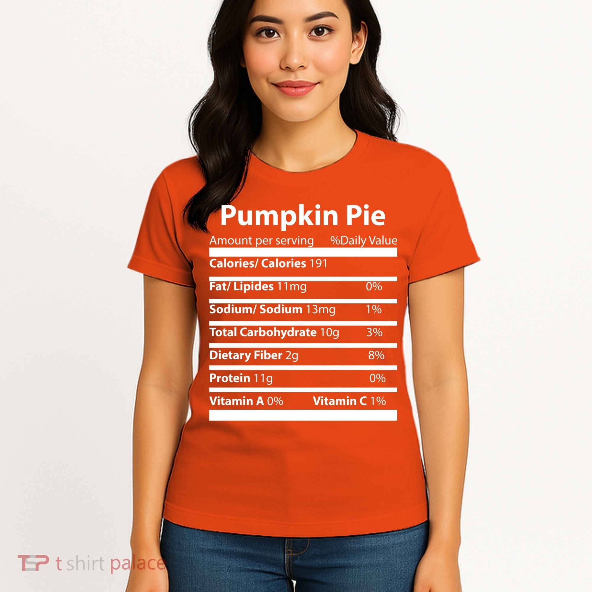 Pumpkin Pie Nutritional Facts Funny Thanksgiving Women's T-Shirt