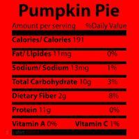 Pumpkin Pie Nutritional Facts Funny Thanksgiving Santa Hat thumb 1