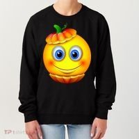 Pumpkin Smiley Emoji Women's Sweatshirt thumb 0