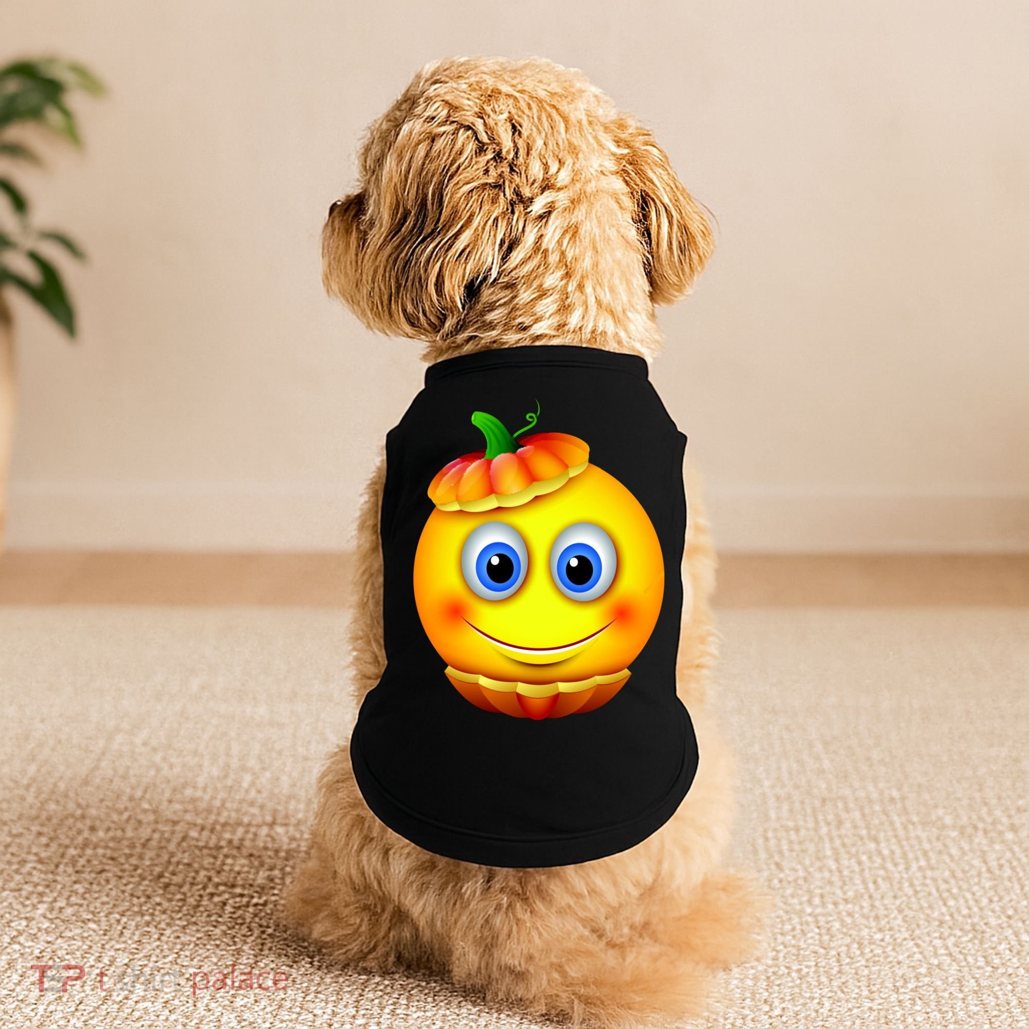 Pumpkin Smiley Emoji Doggie Tank