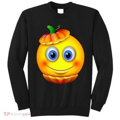 Pumpkin Smiley Emoji Sweatshirt