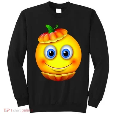 Pumpkin Smiley Emoji Sweatshirt