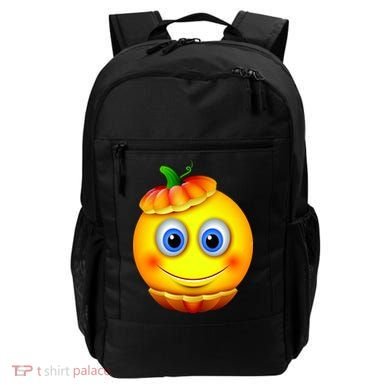 Pumpkin Smiley Emoji Backpack