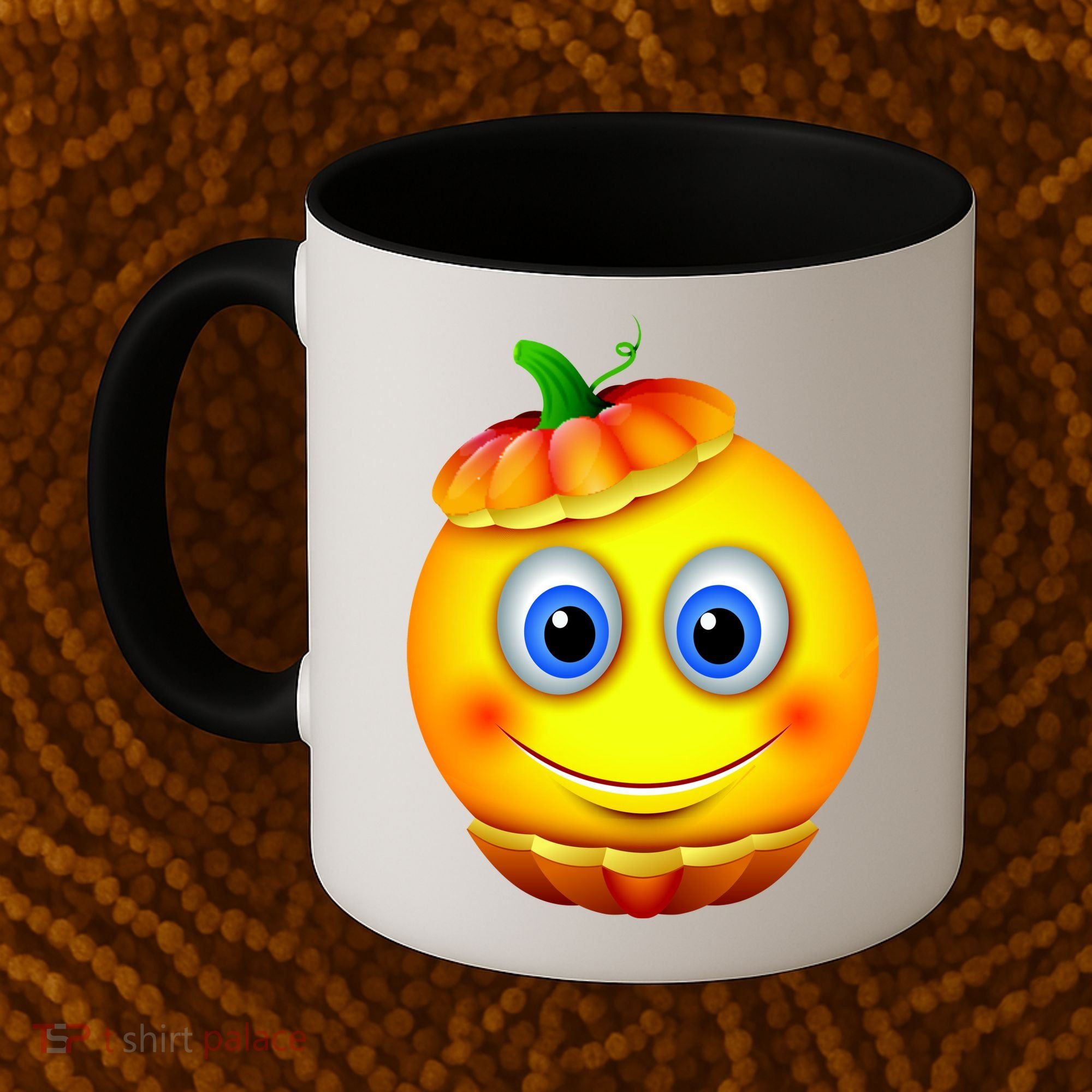 Pumpkin Smiley Emoji Coffee Mug