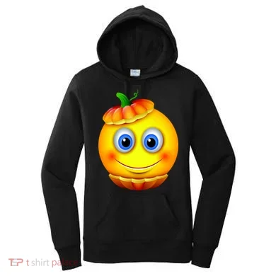 Pumpkin Smiley Emoji Women's Hoodie