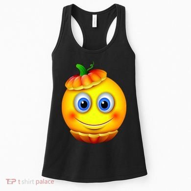 Pumpkin Smiley Emoji Women's Tank Top