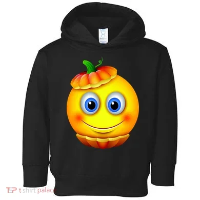 Pumpkin Smiley Emoji Toddler Hoodie