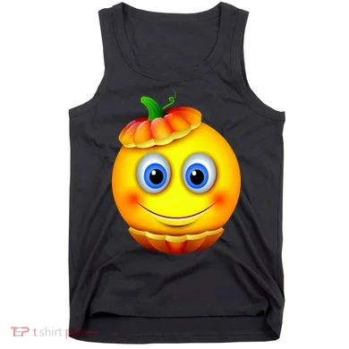 Pumpkin Smiley Emoji Tank Top