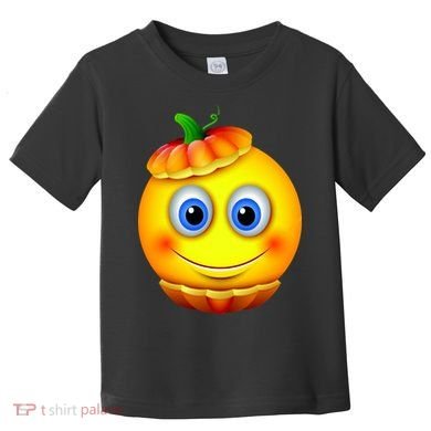 Pumpkin Smiley Emoji Toddler T-Shirt