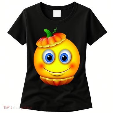Pumpkin Smiley Emoji Women's T-Shirt