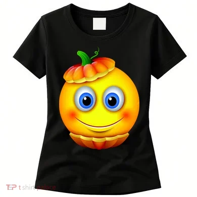Pumpkin Smiley Emoji Women's T-Shirt