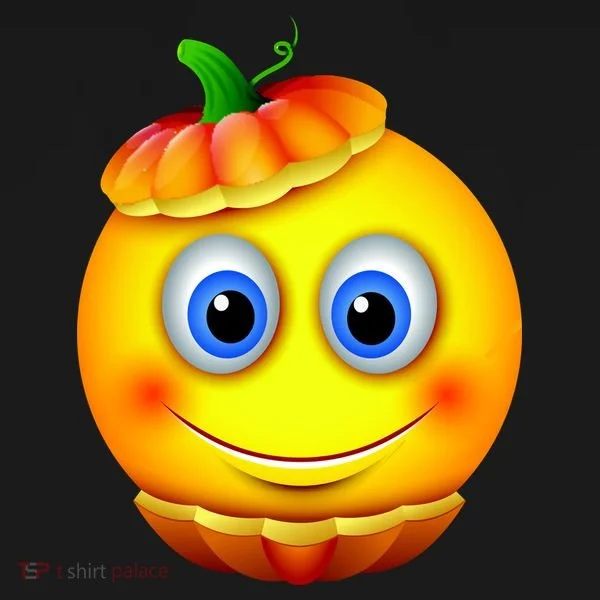 Pumpkin Smiley Emoji Kids Long Sleeve Shirt