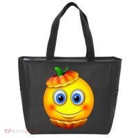 Pumpkin Smiley Emoji Tote Bag thumb 0