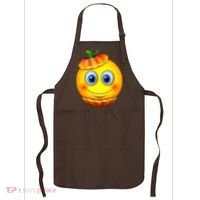 Pumpkin Smiley Emoji Apron thumb 0