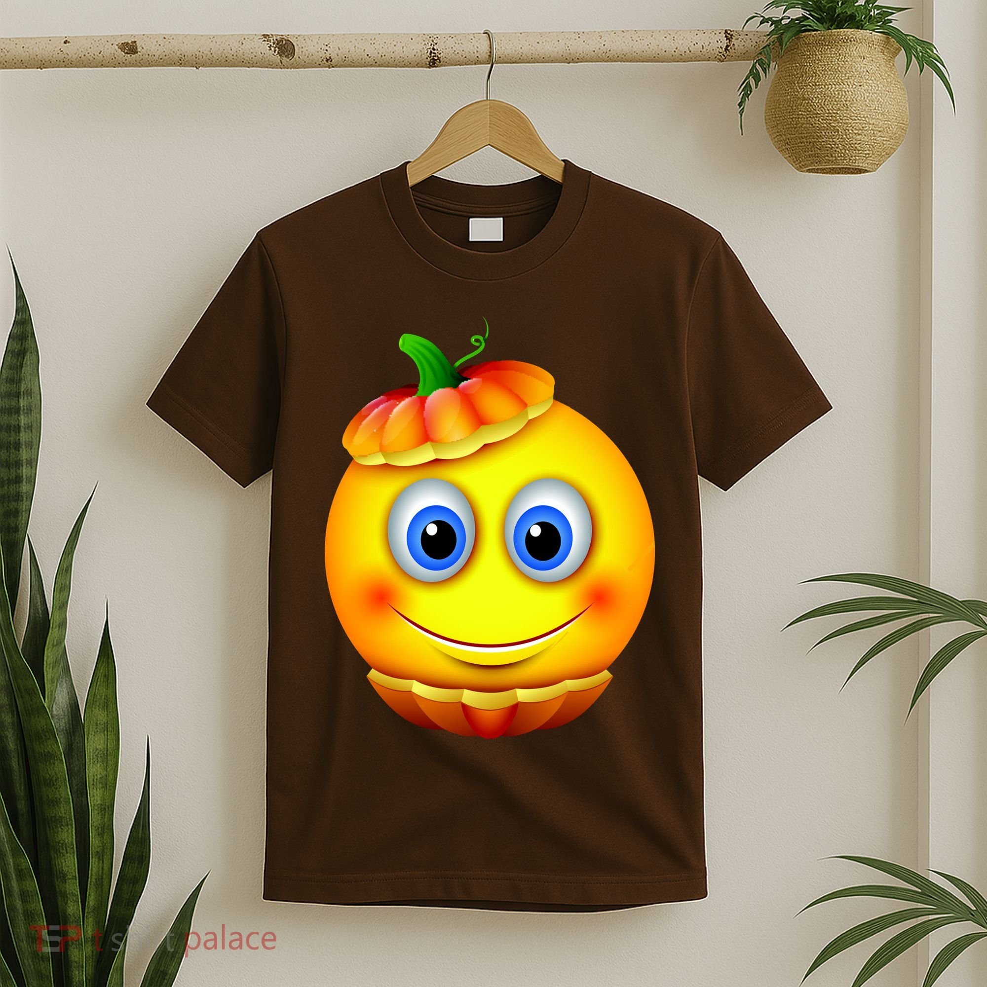 Pumpkin Smiley Emoji T-Shirt