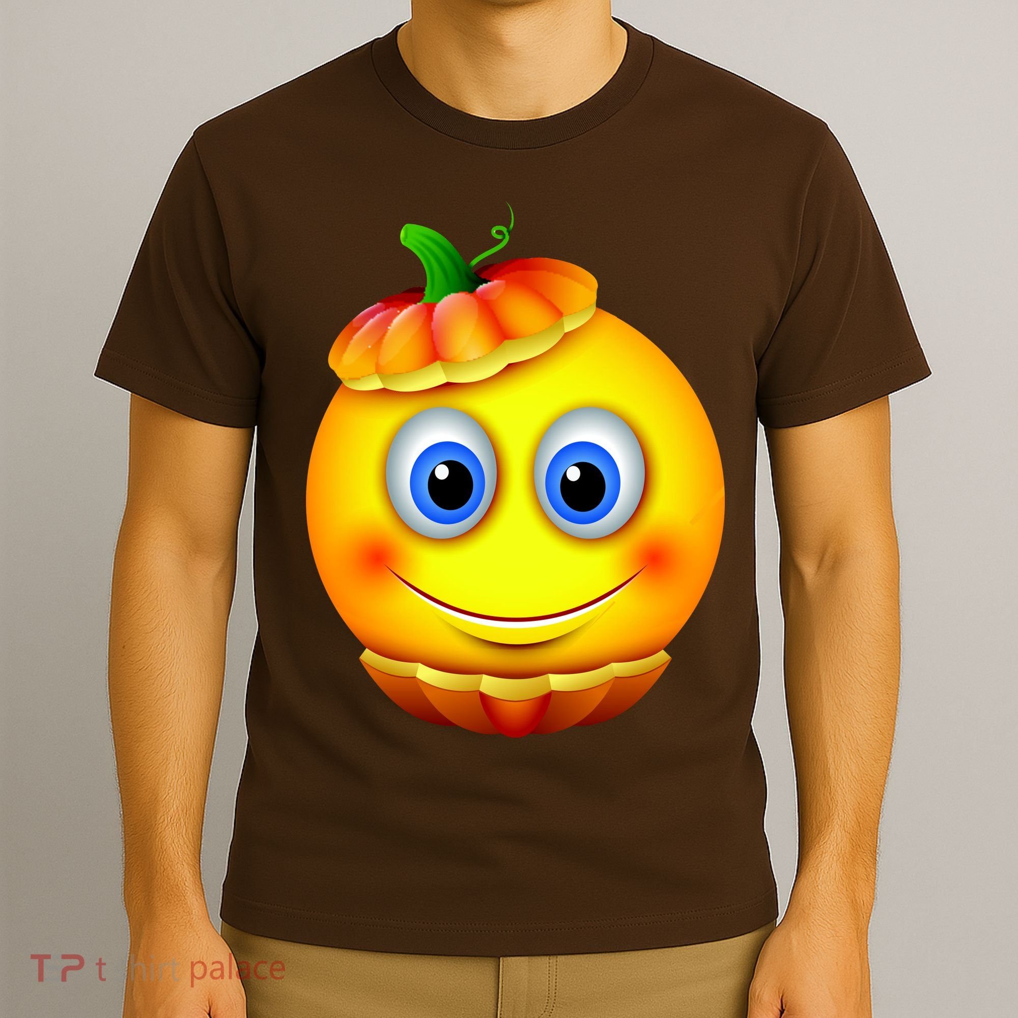 Pumpkin Smiley Emoji T-Shirt