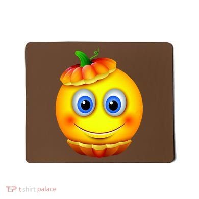 Pumpkin Smiley Emoji Mousepad