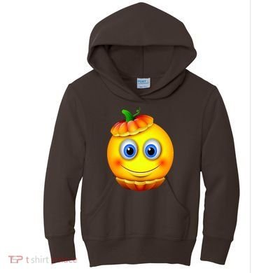 Pumpkin Smiley Emoji Kids Hoodie