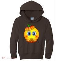 Pumpkin Smiley Emoji Kids Hoodie thumb 0
