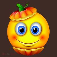 Pumpkin Smiley Emoji Kids Hoodie thumb 2