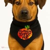 Pumpkin Spice AF USA-Made Doggie Bandana thumb 1