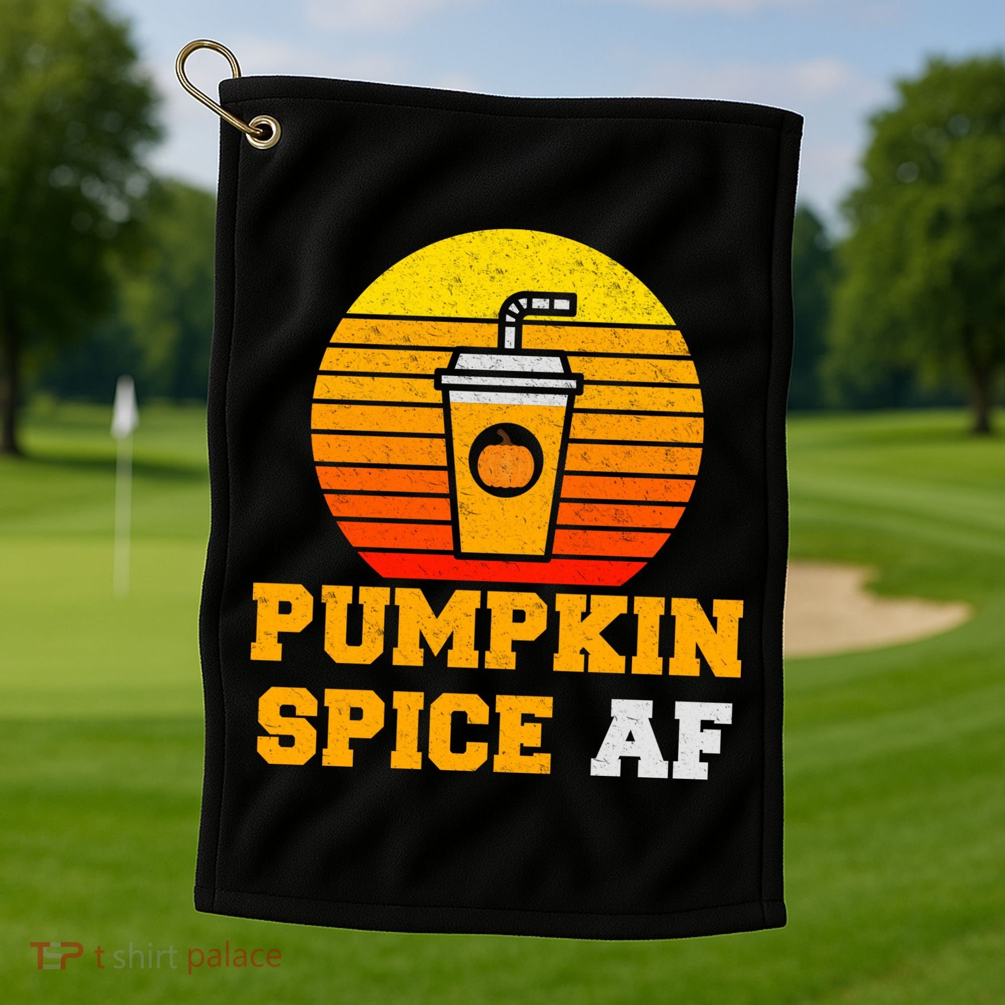 Pumpkin Spice AF1 Golf Towel