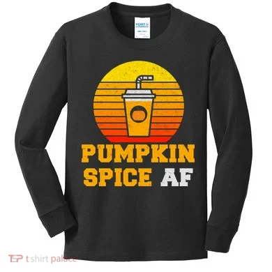 Pumpkin Spice AF1 Kids Long Sleeve Shirt