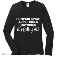  Pumpkin Spice It's Fall Y'all Women's Long Sleeve Shirt thumb 0