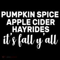  Pumpkin Spice It's Fall Y'all Kids T-Shirt thumb 4