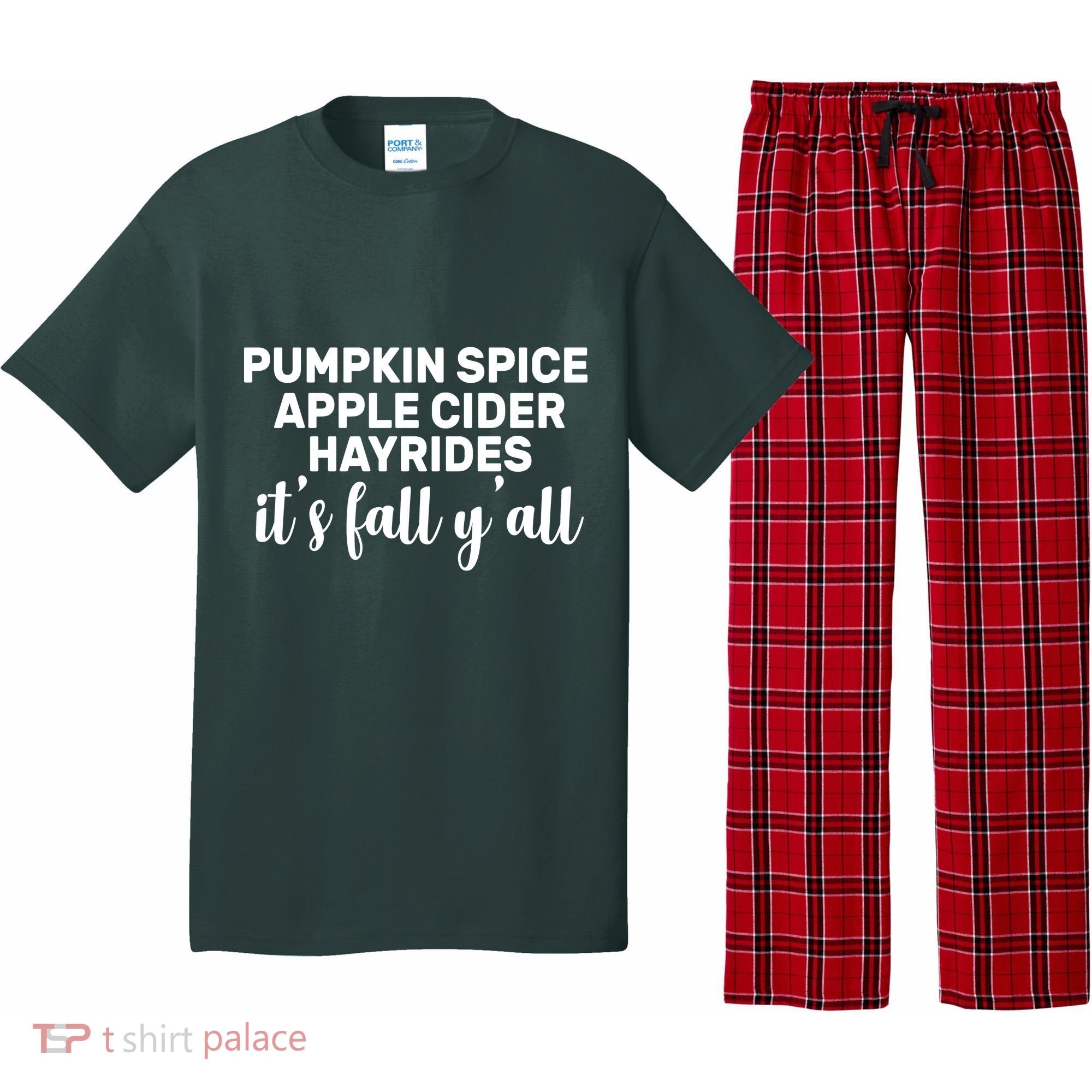  Pumpkin Spice It's Fall Y'all Pajama Set